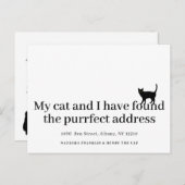 猫のペット 新しい住所に移動しました 現代風 案内ポストカード (正面/裏面)