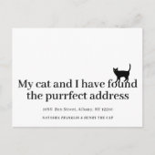 猫のペット 新しい住所に移動しました 現代風 案内ポストカード (正面)