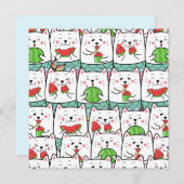 猫のホリデーカード シーズンカード (正面/裏面)