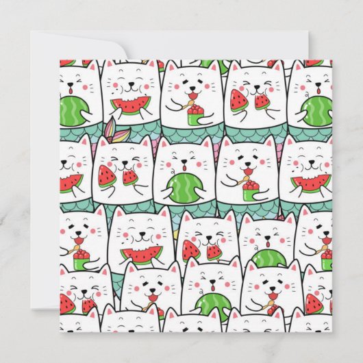 猫のホリデーカード シーズンカード (正面)