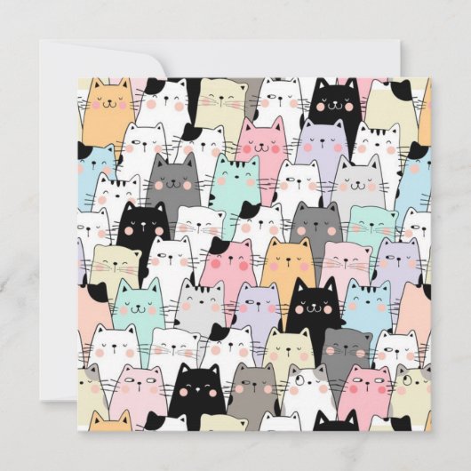 猫のホリデーカード シーズンカード (正面)