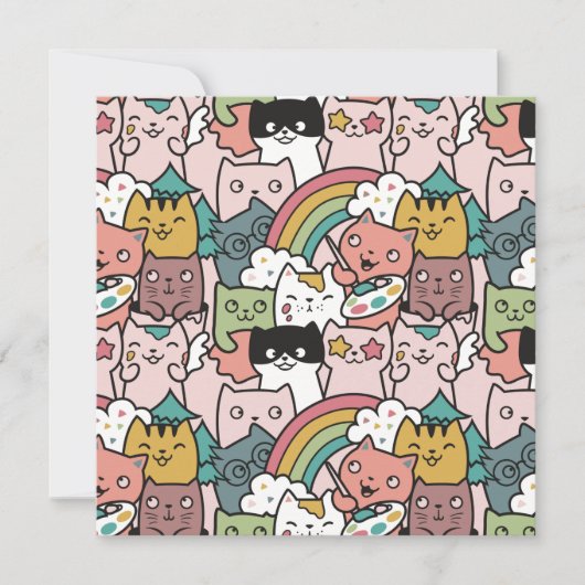 猫のホリデーカード シーズンカード (正面)