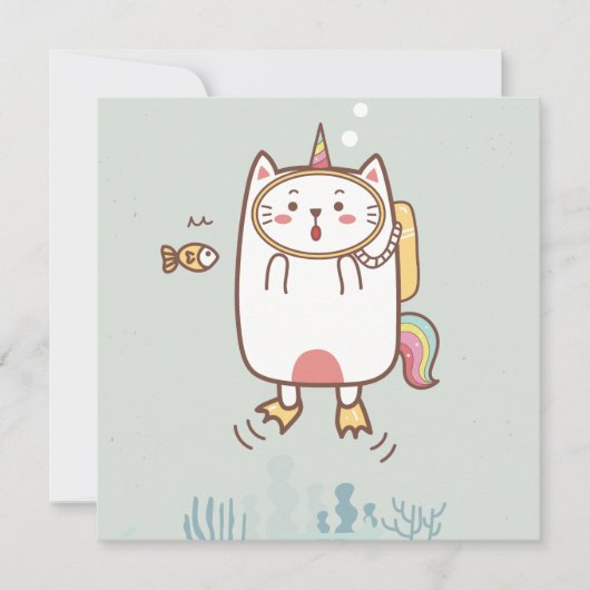 猫のホリデーカード シーズンカード (正面)