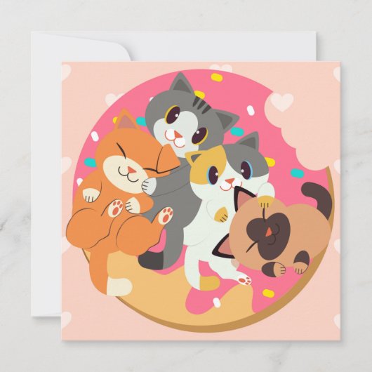 猫のホリデーカード シーズンカード (正面)