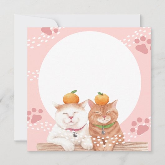 猫のホリデーカード シーズンカード (正面)