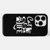 猫のボディランゲージ iPhoneケース (裏面横)
