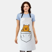 猫のポケット エプロン (着用した状態)