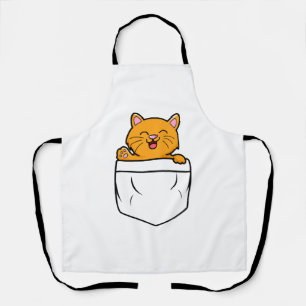 猫のポケット エプロン