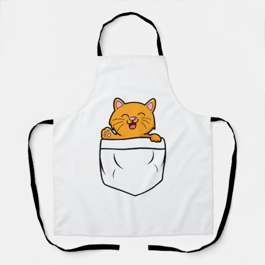 猫のポケット エプロン (正面)