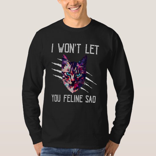 猫のポジティブさ子猫4 Tシャツ (正面)