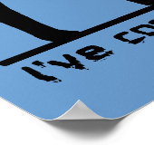 猫のポスターおもしろいプリントのサインのユーモア ポスター (角)