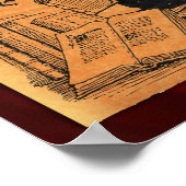 猫のポスターは本が多すぎることはない ポスター (角)