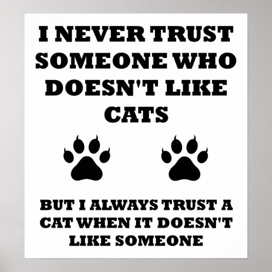 猫のポスターをおもしろい信じる ポスター (正面)