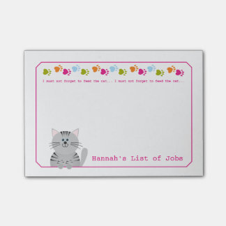 猫のポスト・イットを食べ物を与えて下さい ポストイット