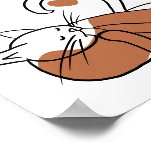 猫のポーズ ポスター (角)