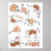 猫のポーズ ポスター (正面)