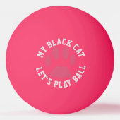 猫のポープリントレッツ遊ペットネームPingポンボール 卓球ボール (正面)