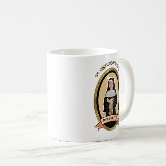 猫のマグの守護聖人 コーヒーマグカップ (正面右)