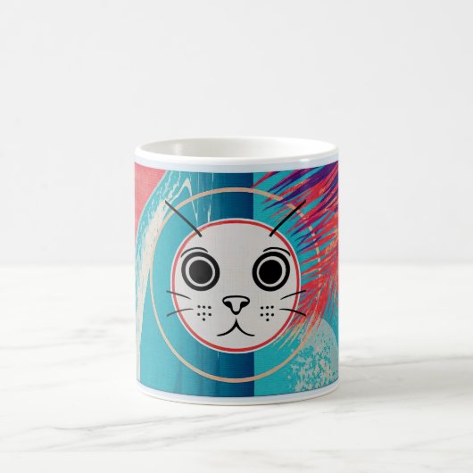 猫のマグカップ コーヒーマグカップ (中央)