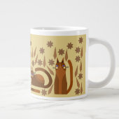 猫のマグカップ ジャンボコーヒーマグカップ (右)