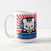 猫のマグカップ 音楽を感じるマグカップ コーヒーマグカップ (左)