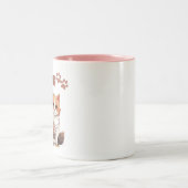 猫のマグカップ Meow Cat Mug ツートーンマグカップ (中央)