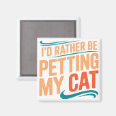 猫のマグネットを覗き見たいおもしろいと思う マグネット (正面/裏面)