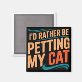 猫のマグネットを覗き見たいおもしろいと思う マグネット (正面/裏面)