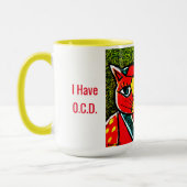 猫のマグ私はO.C.D. Obsessive Catの無秩序を有します マグカップ (左)