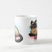 猫のマグ-シャムパターン コーヒーマグカップ (中央)