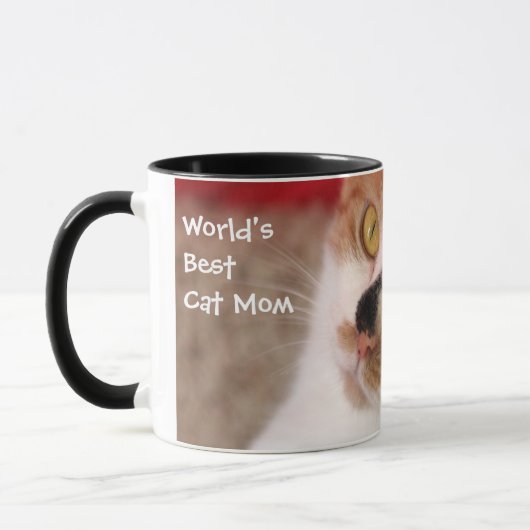 猫のマグ-世界で最も最高のな猫のお母さん マグカップ (左)