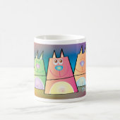 猫のマグ-微笑猫 コーヒーマグカップ (中央)
