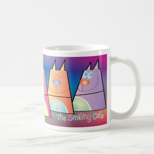 猫のマグ-微笑猫 コーヒーマグカップ (右)