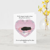 猫のマザーズ・デイカード。 カード (黄色い花)