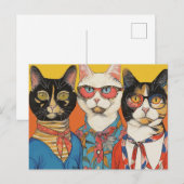 猫のマダムたち ポストカード (正面/裏面)
