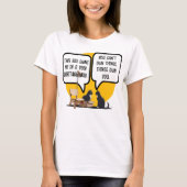 猫のマテリアリズム哲学の面白い引用 Tシャツ (正面)