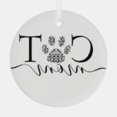 猫のママの絵柄 ガラスオーナメント (裏面)