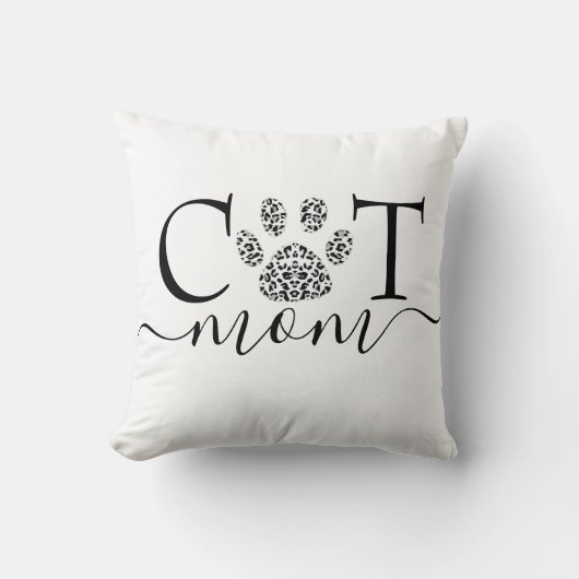 猫のママの絵柄 クッション (正面)
