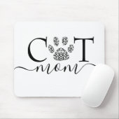 猫のママの絵柄 マウスパッド (マウス)