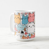猫のママ コーヒーマグカップ (正面左)