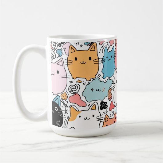 猫のママ コーヒーマグカップ (左)