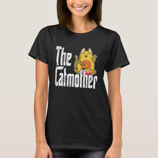 猫のママ ネコのお母さん 食べ物 1 Tシャツ (正面)