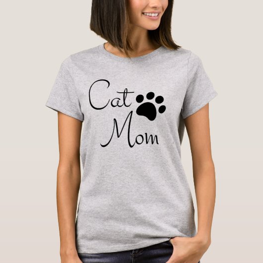 猫のママ・パウプリントの言葉 Tシャツ (正面)