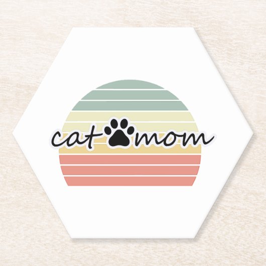 猫のママ ペーパーコースター (正面)