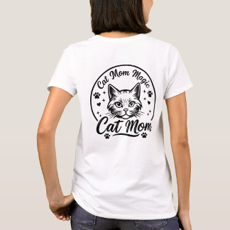 猫のママ・マジック かわいい猫好きグラフィックTシャツ Tシャツ
