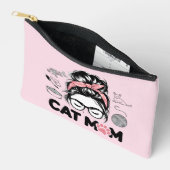 "猫のママ" 可愛い猫好きの女性のためのグッズ アクセサリーポーチ (見開き)