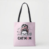 "猫のママ" 可愛い猫好きの女性向けグッズ トートバッグ (正面)