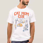 猫のママ , 猫ママ , 猫ママTシャツ, 猫好きへのギフト Tシャツ (正面)