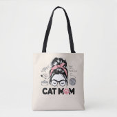 "猫のママ" 面白い かわいい 猫好き 女性 トートバッグ (正面)