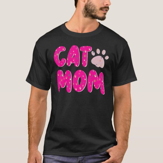 猫のママ Tシャツ (正面)